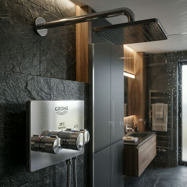 Душ.система с термостатом для настен.монтажа GROHE Rainshower System SmartControl 360 DUO 26250000